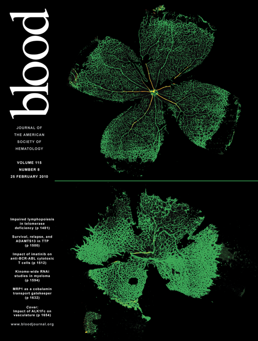 Blood Cover Image for Volume 115, Issue 8