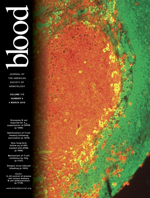 Blood Cover Image for Volume 115, Issue 9