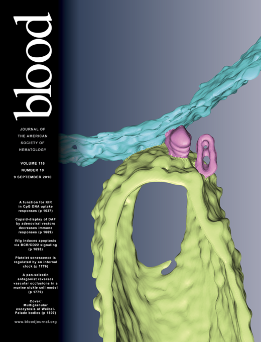 Blood Cover Image for Volume 116, Issue 10
