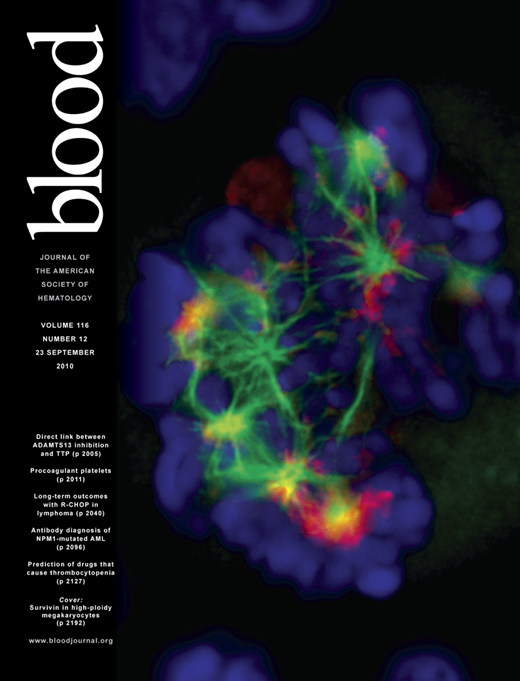 Blood Cover Image for Volume 116, Issue 12