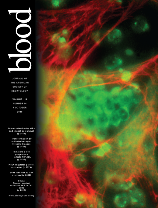 Blood Cover Image for Volume 116, Issue 14