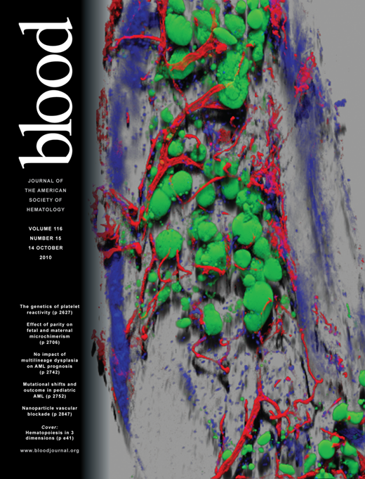 Blood Cover Image for Volume 116, Issue 15