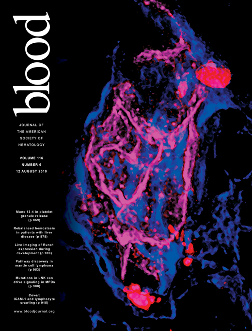 Blood Cover Image for Volume 116, Issue 6