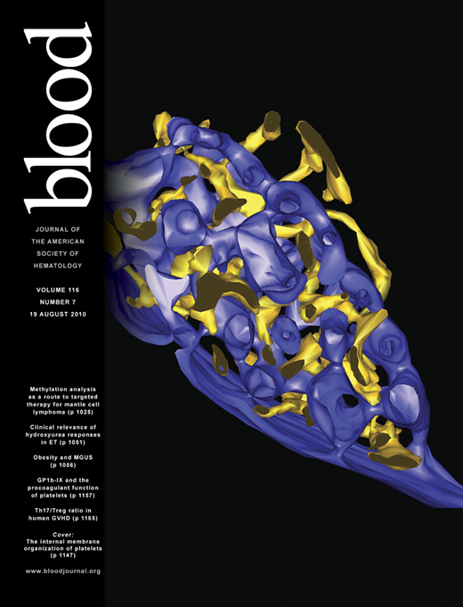 Blood Cover Image for Volume 116, Issue 7