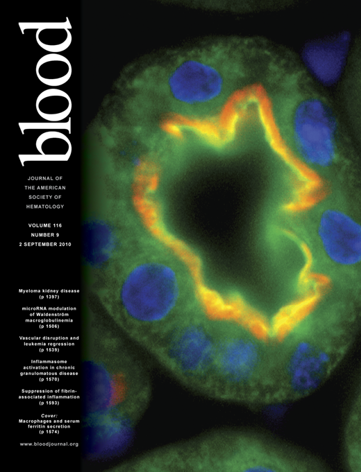 Blood Cover Image for Volume 116, Issue 9