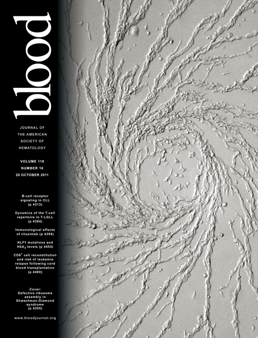 Blood Cover Image for Volume 118, Issue 16