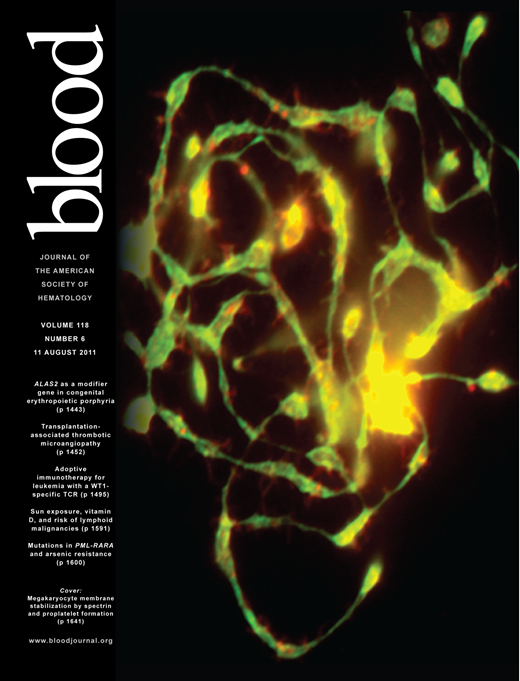 Blood Cover Image for Volume 118, Issue 6