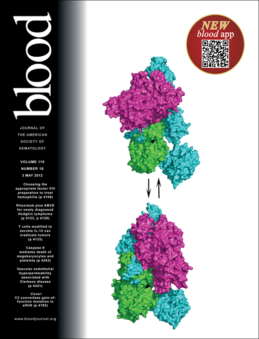 Blood Cover Image for Volume 119, Issue 18