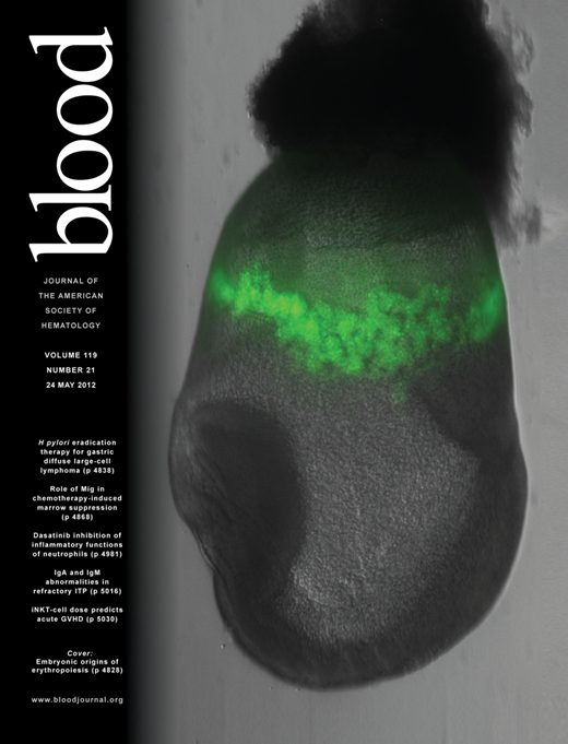 Blood Cover Image for Volume 119, Issue 21