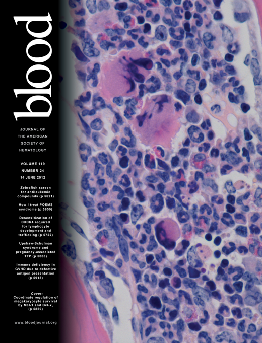 Blood Cover Image for Volume 119, Issue 24