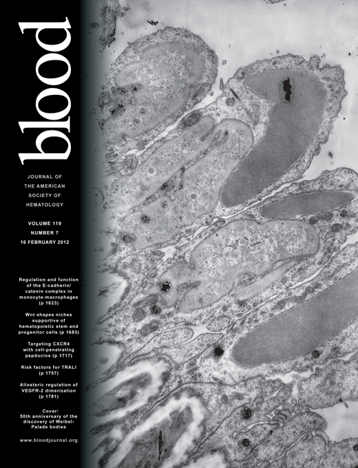 Blood Cover Image for Volume 119, Issue 7