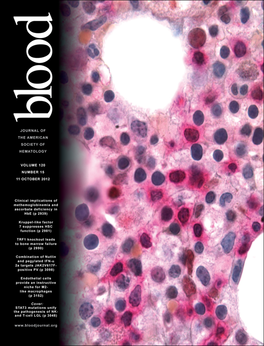 Blood Cover Image for Volume 120, Issue 15