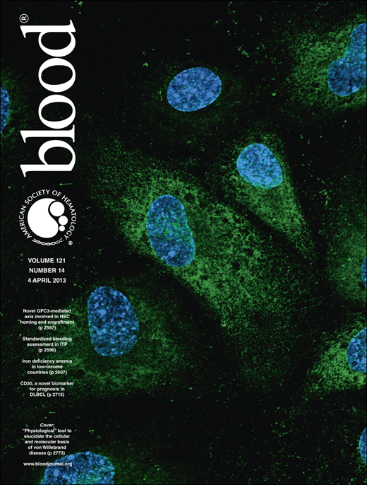 Blood Cover Image for Volume 121, Issue 14