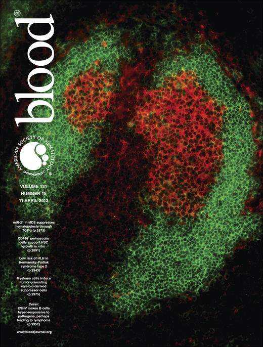 Blood Cover Image for Volume 121, Issue 15