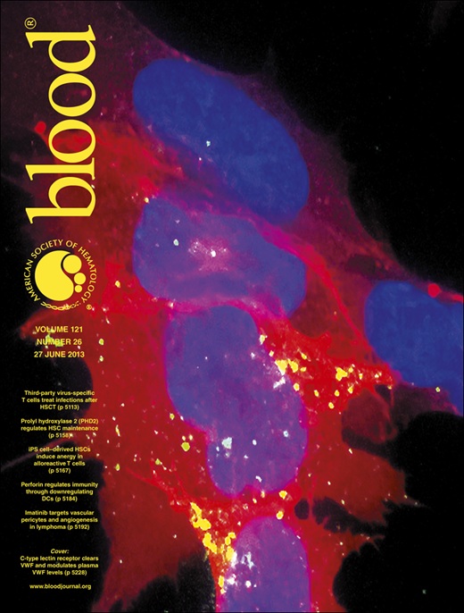 Blood Cover Image for Volume 121, Issue 26