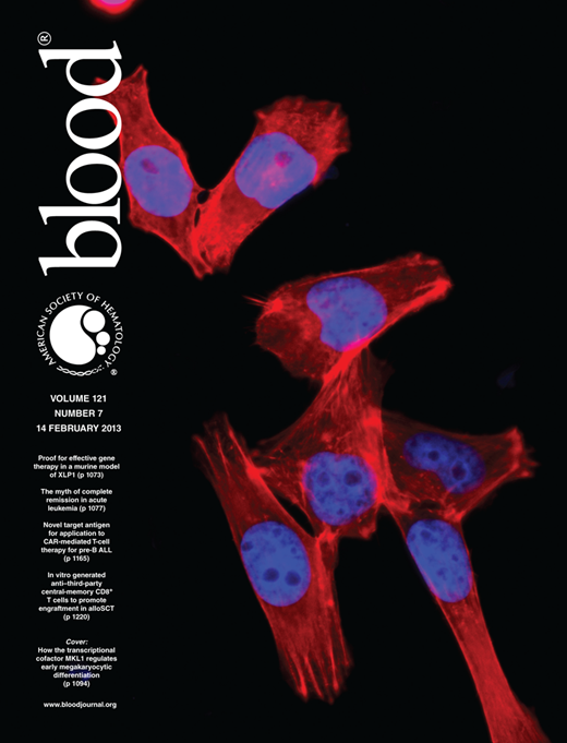 Blood Cover Image for Volume 121, Issue 7