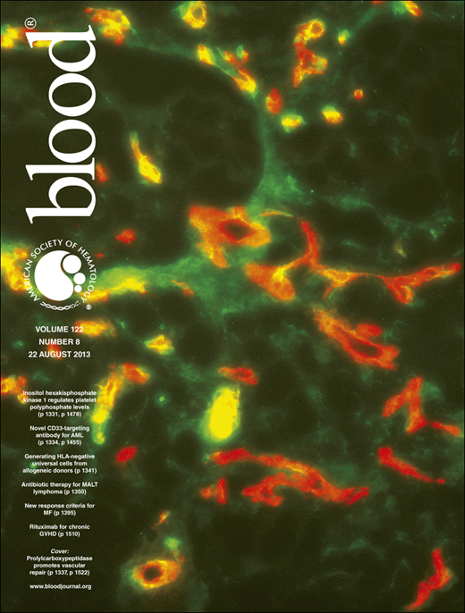 Blood Cover Image for Volume 122, Issue 8