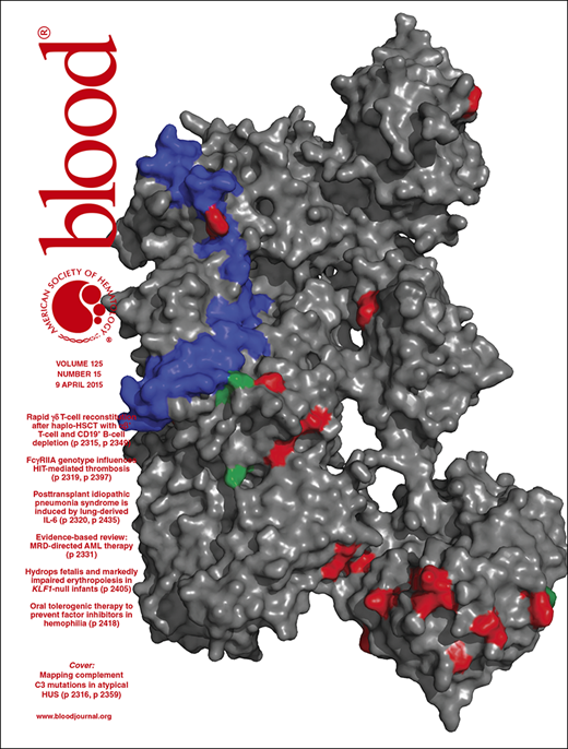 Blood Cover Image for Volume 125, Issue 15