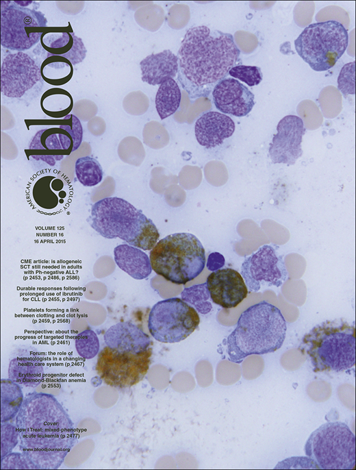 Blood Cover Image for Volume 125, Issue 16