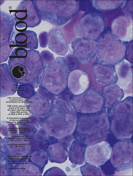Blood Cover Image for Volume 125, Issue 25