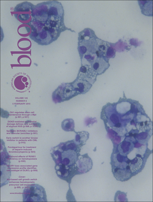 Blood Cover Image for Volume 125, Issue 6