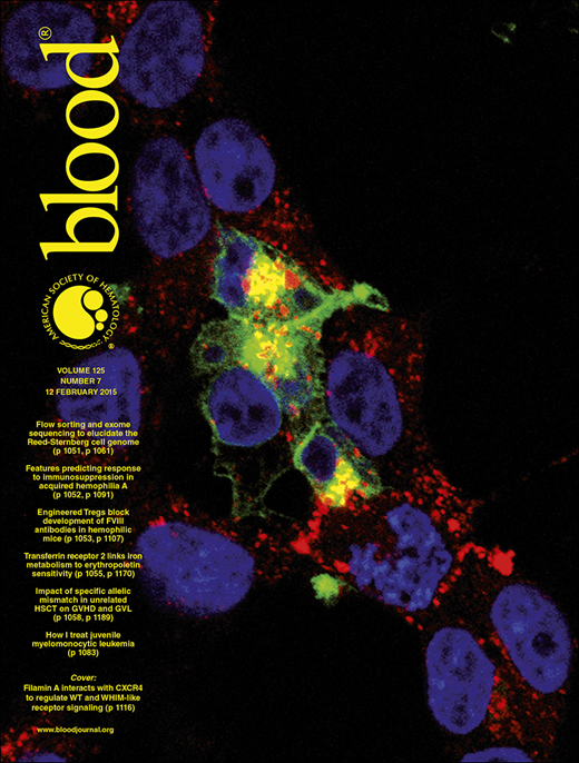 Blood Cover Image for Volume 125, Issue 7