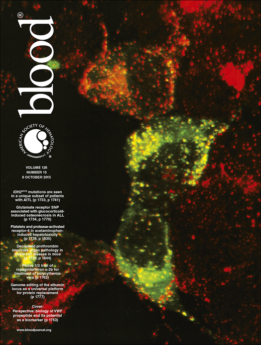 Blood Cover Image for Volume 126, Issue 15