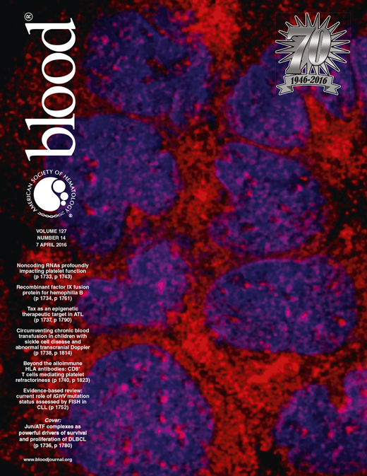 Blood Cover Image for Volume 127, Issue 14