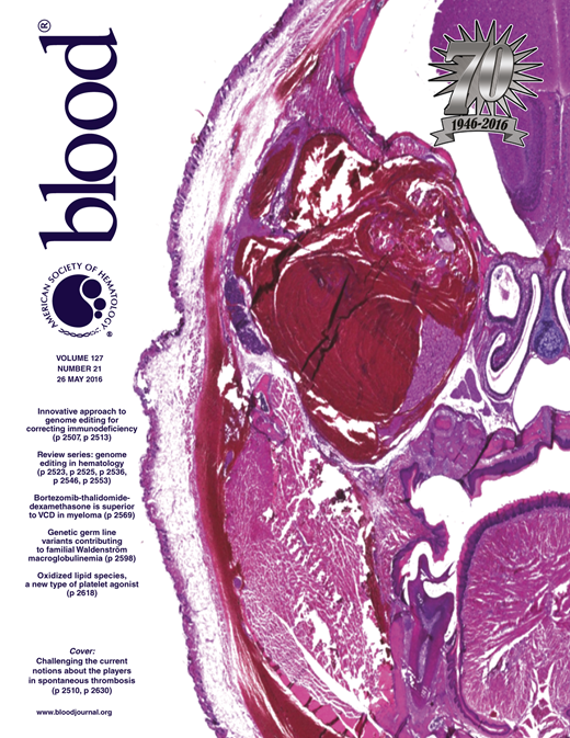 Blood Cover Image for Volume 127, Issue 21