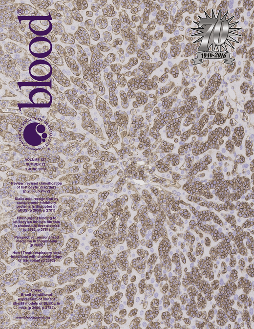 Blood Cover Image for Volume 127, Issue 22