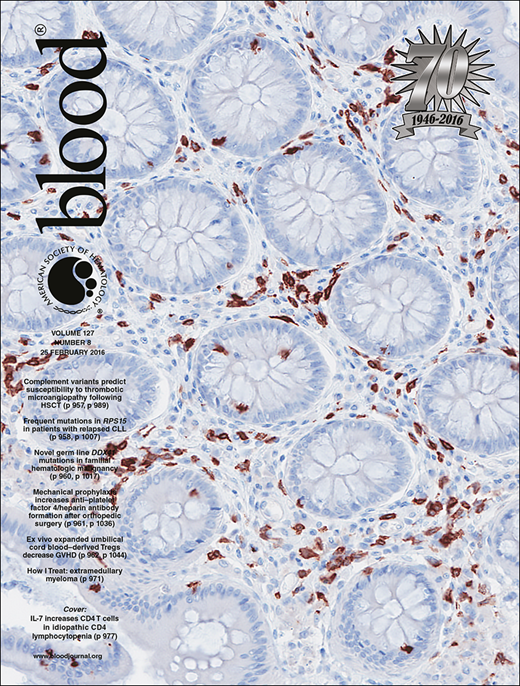 Blood Cover Image for Volume 127, Issue 8