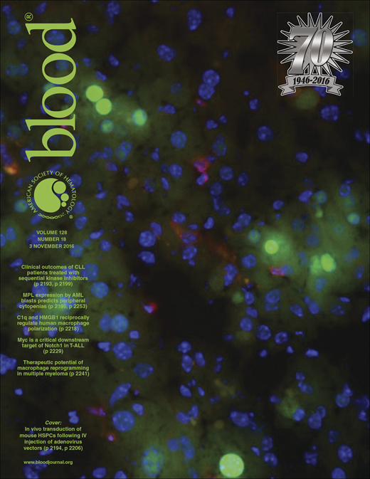 Blood Cover Image for Volume 128, Issue 18