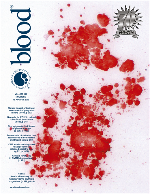 Blood Cover Image for Volume 128, Issue 7