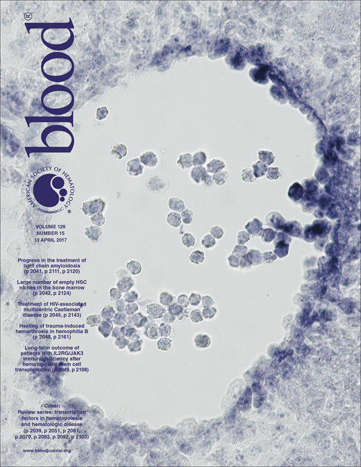 Blood Cover Image for Volume 129, Issue 15