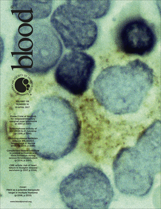 Blood Cover Image for Volume 129, Issue 16