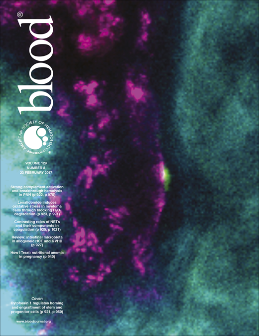 Blood Cover Image for Volume 129, Issue 8