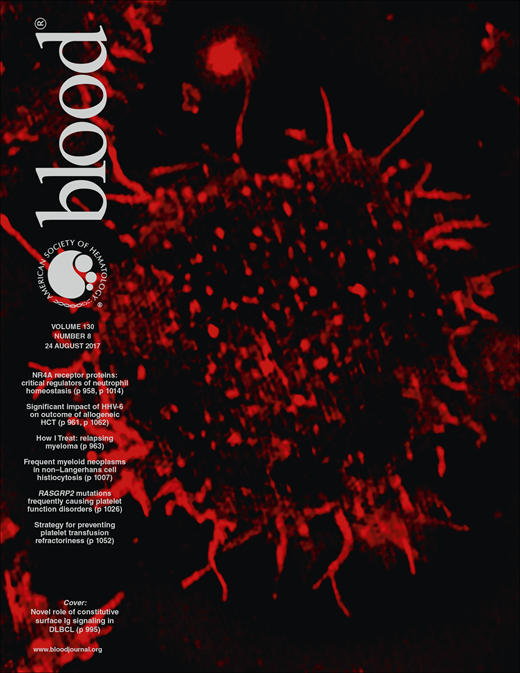 Blood Cover Image for Volume 130, Issue 8