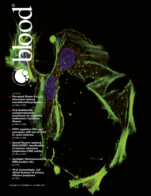 Blood Cover Image for Volume 133, Issue 16