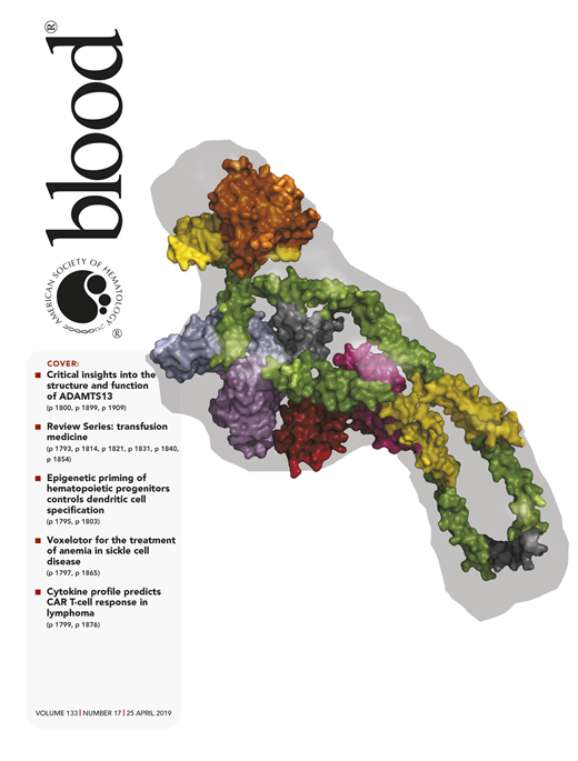 Blood Cover Image for Volume 133, Issue 17