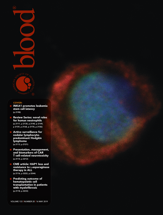 Blood Cover Image for Volume 133, Issue 20