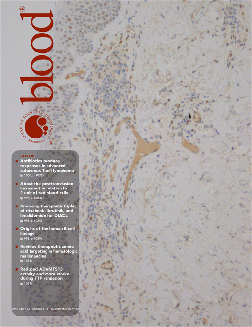 Blood Cover Image for Volume 134, Issue 13