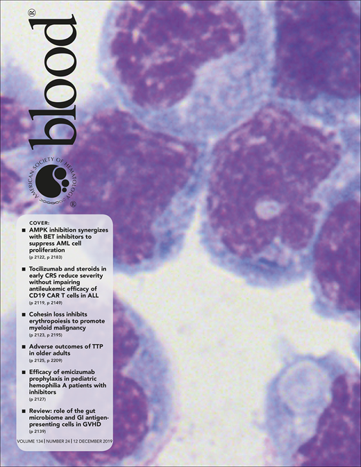 Blood Cover Image for Volume 134, Issue 24