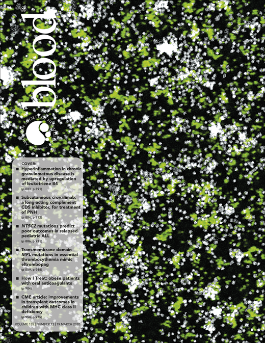 Blood Cover Image for Volume 135, Issue 12