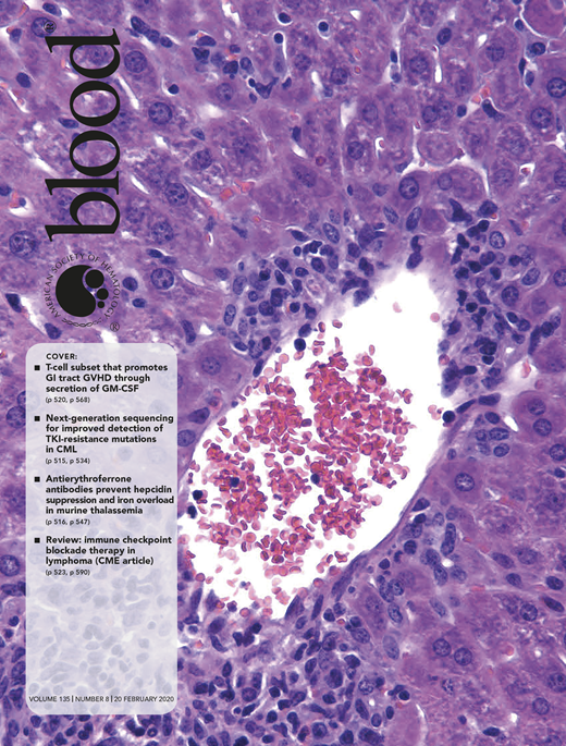 Blood Cover Image for Volume 135, Issue 8