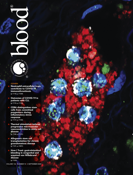 Blood Cover Image for Volume 136, Issue 10