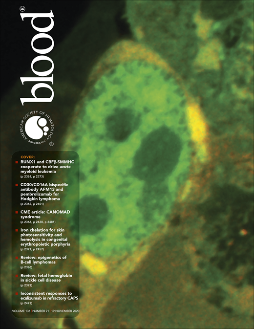 Blood Cover Image for Volume 136, Issue 21