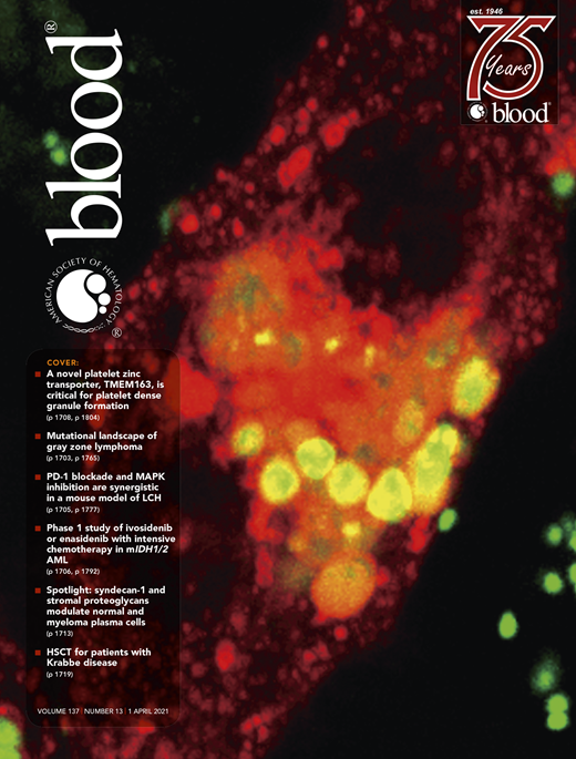 Blood Cover Image for Volume 137, Issue 13