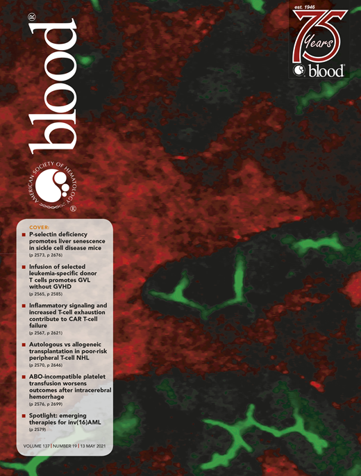 Blood Cover Image for Volume 137, Issue 19