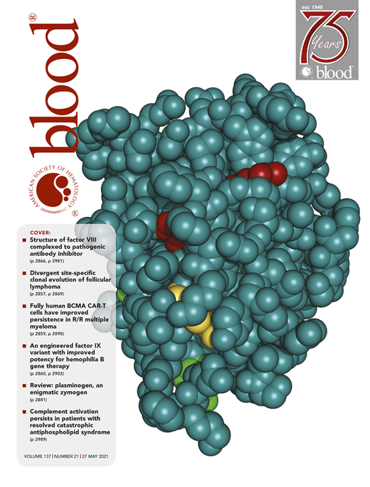 Blood Cover Image for Volume 137, Issue 21