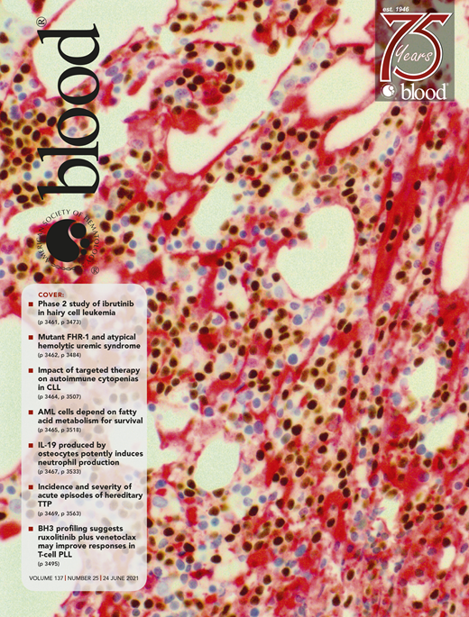 Blood Cover Image for Volume 137, Issue 25